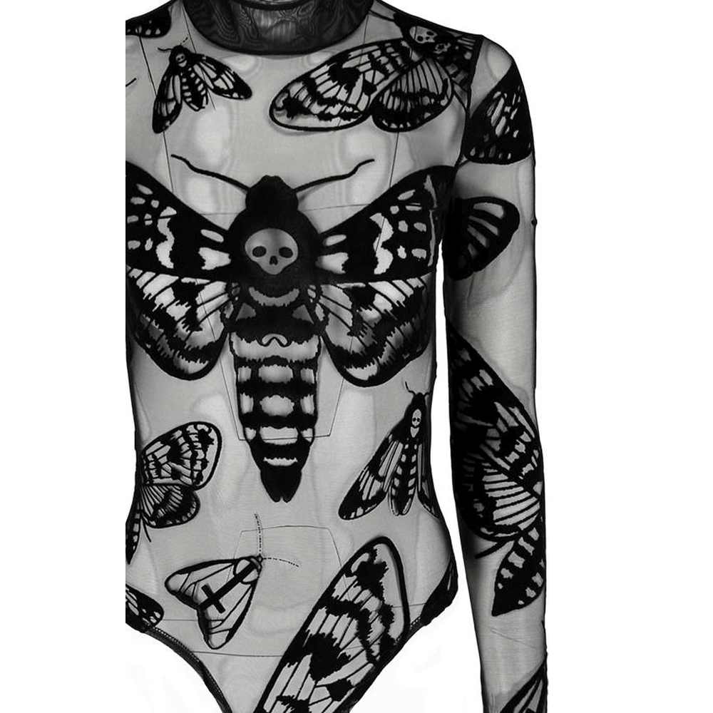 Restyle - Death's head Hawkmoth Bodysuit - Noir